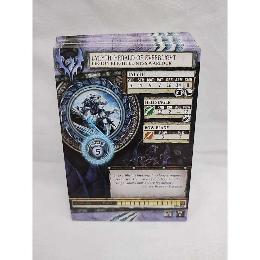 (37) Hordes Legion Of Everblight Faction Deck Cards